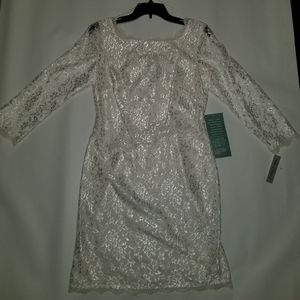 Simply Liliana women's white lace dress size 10
